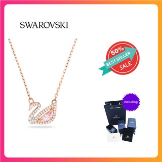 สร้อยคอผู้หญ True Beaty Swarovskiแท้ Swarovski หงส์สีชมพู สร้อยคอ swarovski สวารอฟส ของแท้ 100%