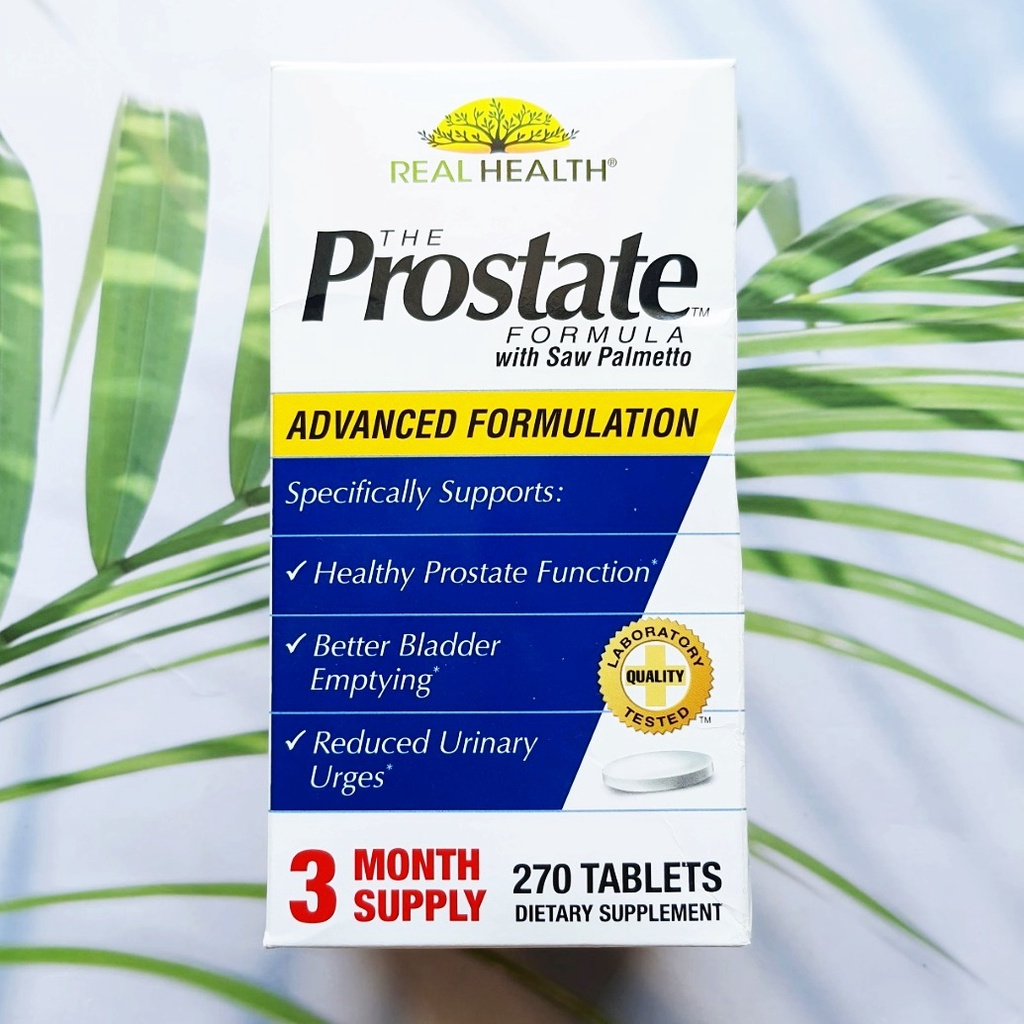 อาหารเสริม สำหรับผู้ชาย ต่อมลูกหมาก The Prostate Formula with Saw Palmetto 270 Tablets (Real Health®