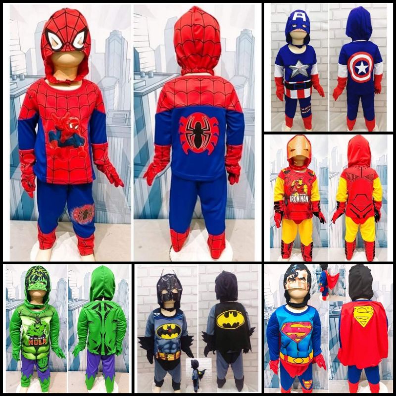 ✅ลิขสิทธิ์แท้ ชุดเด็ก ชุดแฟนซี ซุปเปอร์ฮีโร่ อายุ1-4ขวบ สไปเดอร์แมน, ไอร่อนแมน, ฮัล์ค, กัปตันอเมริกา, ไอร่อนแมน, แบทแมน