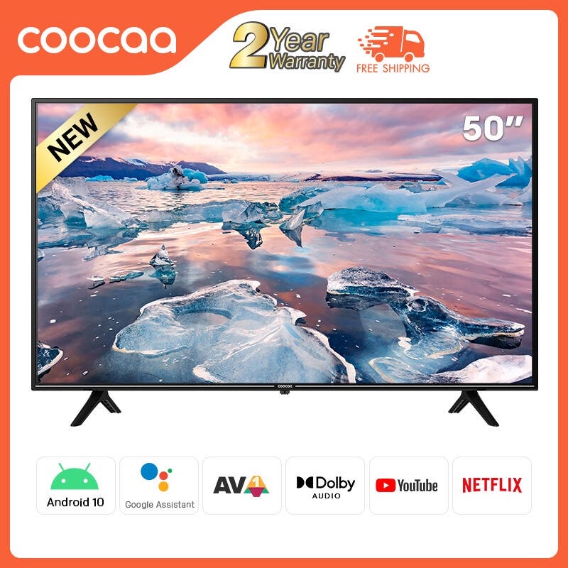 COOCAA TV 50S5G Pro ทีวี 50 นิ้ว Smart TV 4K UHD Android10.0 AV1  COOCAA ทีวี 50  นิ้ว Android10.0 TV