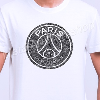 เสื้อยืด ตราสโมสร PSG Paris Saint-Germain ปารีแซ็ง-แฌร์แม็ง ลายเส้นปากกาหมึกดำ ภาพวาดสเก็ตช์สามารถปรับแต่งได้