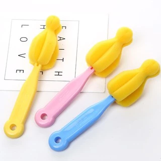 ฟองน้ำ (AฺB37)- ฟองน้ำล้างจุกนม มี 4 สี
