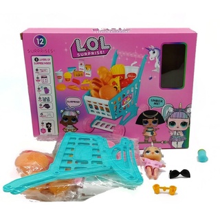 Chamaa ตุ๊กตาLoLซุปเปอร์มาร์เก็ต ไข่lol พร้อมส่ง+รถเข็นของเล่น  89021