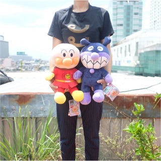 ตุ๊กตา Anpanman อันปังแมน &amp; Baikinman ท่านั่ง 15นิ้ว