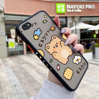 Oppo A77 F3 Plus เคส บาง ฝ้า ใส แข็ง น้ํา หมี ด้านข้าง เคสแบบเต็ม กันกระแทก เคสป้องกัน