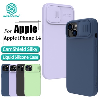 Nillkin CamShield Silky เคส สําหรับ iPhone 14 เคสโทรศัพท์ กล้อง เลื่อน ซิลิโคนเหลว กันกระแทก ฝาหลัง