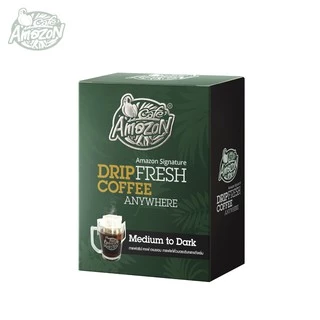 Café Amazon คาเฟ่ อเมซอน Drip Coffee กาแฟดริป (Signature) 1 กล่อง 1 กล่อง บรรจุ 5 ซอง (9g./ซอง)