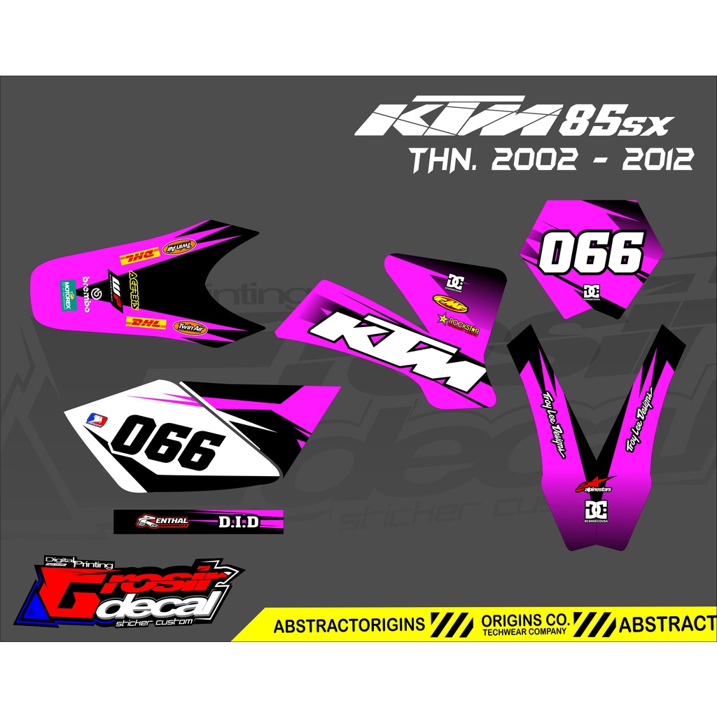 รูปลอกสติ๊กเกอร์ KTM 85 OLD. รูปลอกสติ๊กเกอร์ KTM 85 แบบเต็มตัว OLD