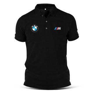 เสื้อยืดโปโลลําลอง ผ้าฝ้าย แขนสั้น ปักลาย BMW M Racing Motorsport สําหรับผู้ชาย และผู้หญิง