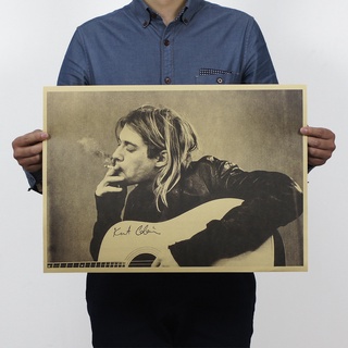 Coburn Nirvana Band / A / A / Rock / Velcro โปสเตอร์จิตรกรรมตกแต่งบาร์ขนาด 51X36 ซม