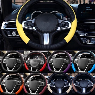 ปลอกพวงมาลัย Steering Wheel Cover หนังคุณภาพสูง กันลื่นระบายอากาศได้ดีและสะดวกสบาย ข้อมูลจำเพาะ : 38ซม/15นิ้ว