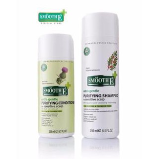 (เซตคู่สุดประหยัด)(แชมพู+ครีมนวด) Smooth E Purifying Shampoo 250 ml / Conditioner 200 ml