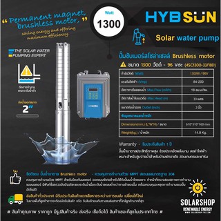 ปั๊มน้ำ HYBSUN SUMMERSIBLE PUMP DC1300W 96V ลงท่อ 4" ่ท่อออก 2"