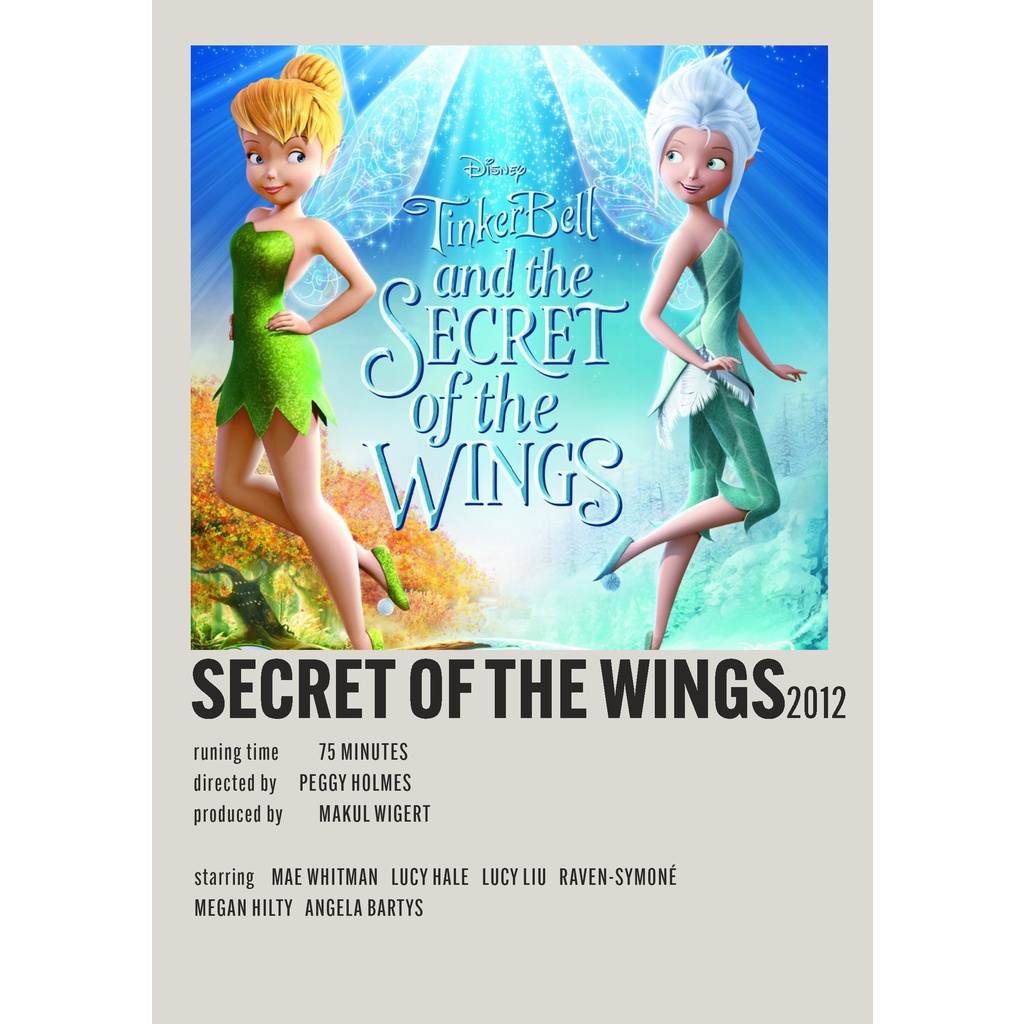 โปสเตอร์ SECRET OF THE WINGS ภาพยนตร์สําหรับบ้าน/ห้องนอน/สํานักงาน PRESENT/GOOD สําหรับ FAMILY KID F