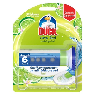 ว๊าว🍟 เป็ด เฟรช ดิสก์ เจลติดโถสุขภัณฑ์ กลิ่นไลม์ 38 ก. DUCK Fresh Disc Toilet Bowl Freshening Disc Lime Scent 38 g.