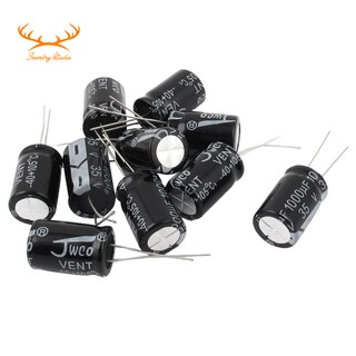 ☀SALE☀10 Pcs 35V 1000uF 105C Radial Lead Electrolytic Capacitor 13mm x 20mm