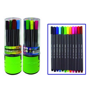 AIHAO Colour Liner ชุดปากกาสีเมจิ 12 สี (ราคา/กระปุก)