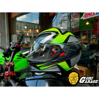 หมวกกันน๊อค AGV K3 SV  LIQUEFY Grey-Yellow Fluo