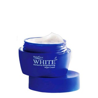 Mistine Melaklear White Melasma Brightening Night Cream 30g. ครีมบำรุงผิวหน้า เมลาเคลียร์ สูตรผิวกระจ่างใส สำหรับกลางคืน