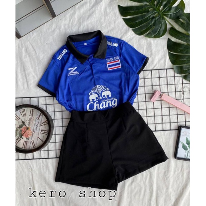 กางเกงบาร์บี้ขาสั้นดำ จับเซ็ทเสื้อบอล เซ็ทสุดน่ารัก เซทสองชิ้น