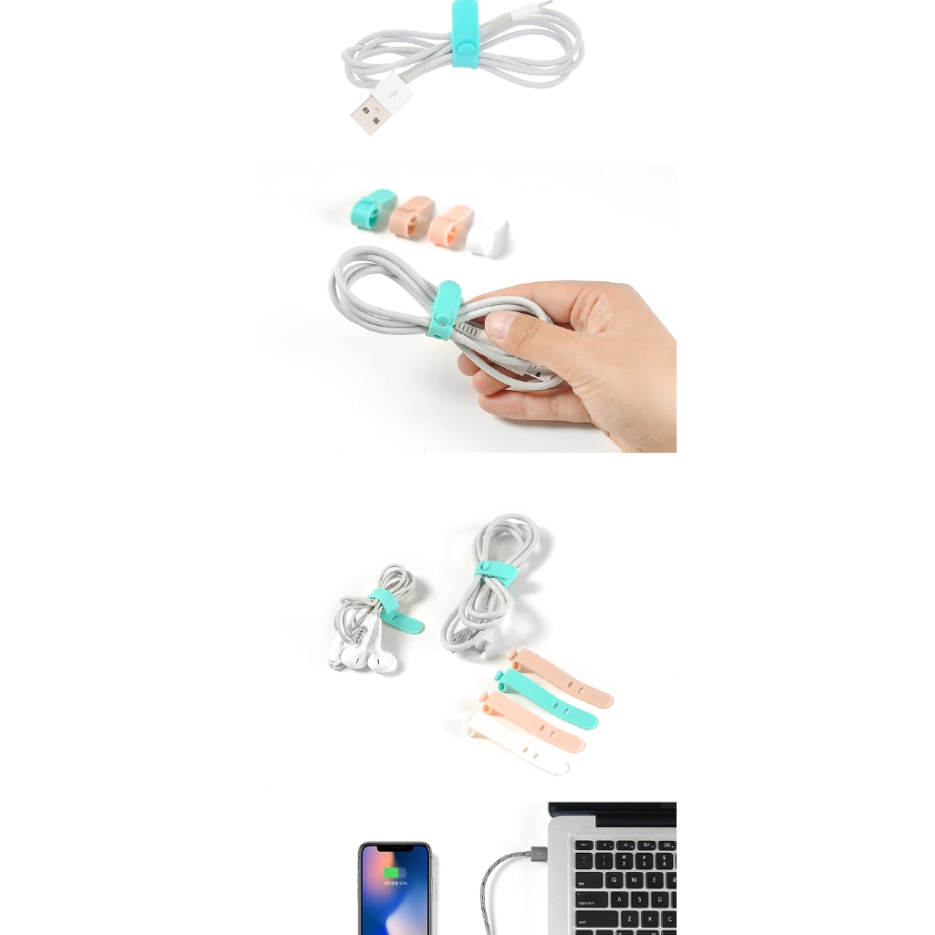 buy 1 get 3!!29 บาท / 4 แผ่น!!!ซิลิกาเจล ผ้าพันแผลที่รัดสายชาร์จ,หูฟัง4pcs - รูปที่ 5