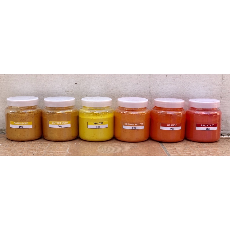 สีไมก้า (Mica Pigment) ขนาด 50 กรัม และ 10 กรัม