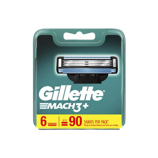 Gillette ยิลเลตต์ มัคทรี Mach3 - ใบมีดโกนหนวด สำรอง แพ็ค 6 ชิ้น P&G