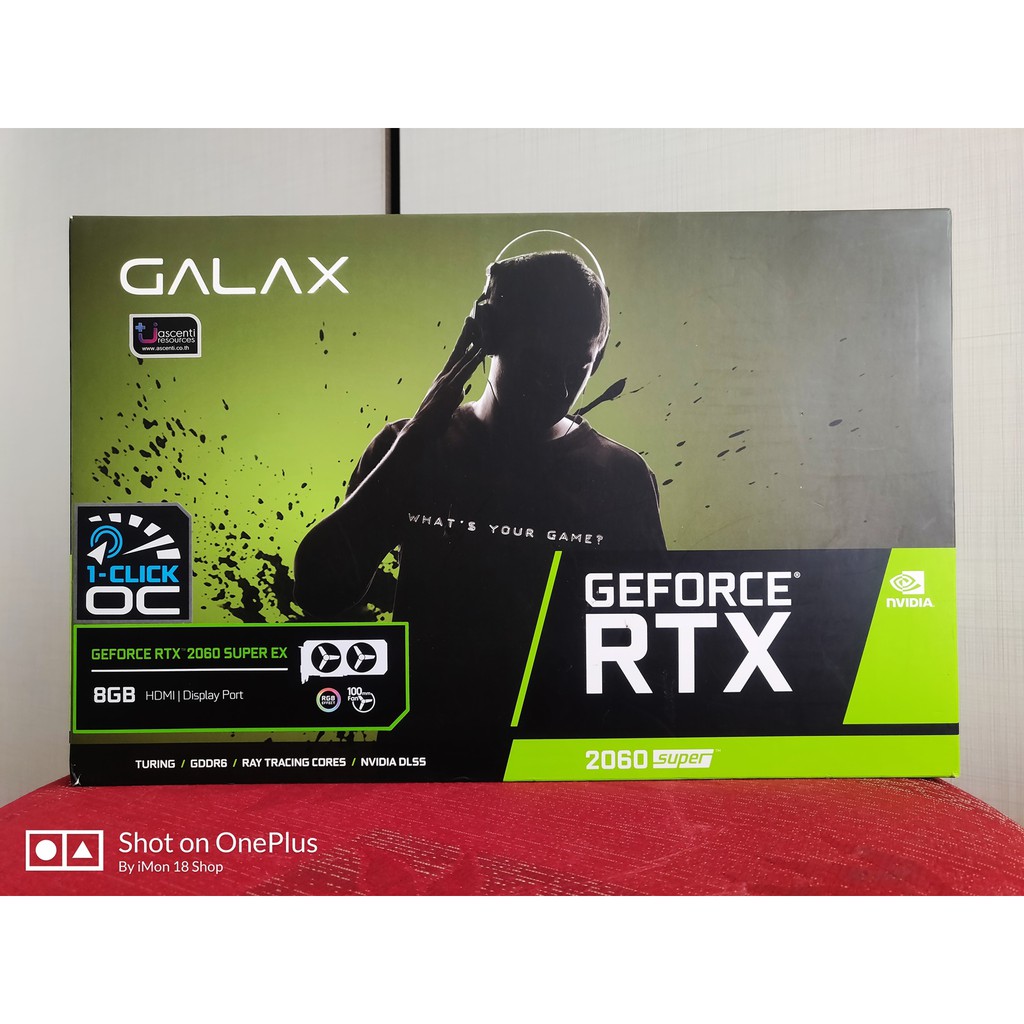 GALAX GeForce RTX 2060 Super 1-Click OC 8 GB./G-DDR6 (สินค้ามือสอง) สภาพใหม่ๆ อุปกรณ์ครบกล่อง ประกัน ARC 09/2022