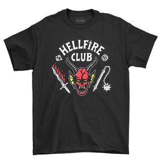 เสื้อยืด พิมพ์ลายภาพยนตร์ Hellfire Club Stranger Things สําหรับผู้ชายS-5XL