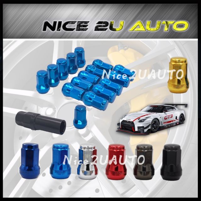Sport Rim Nut Racing Wheel Lock Nut Iron Besi 16 ชิ้น + 1