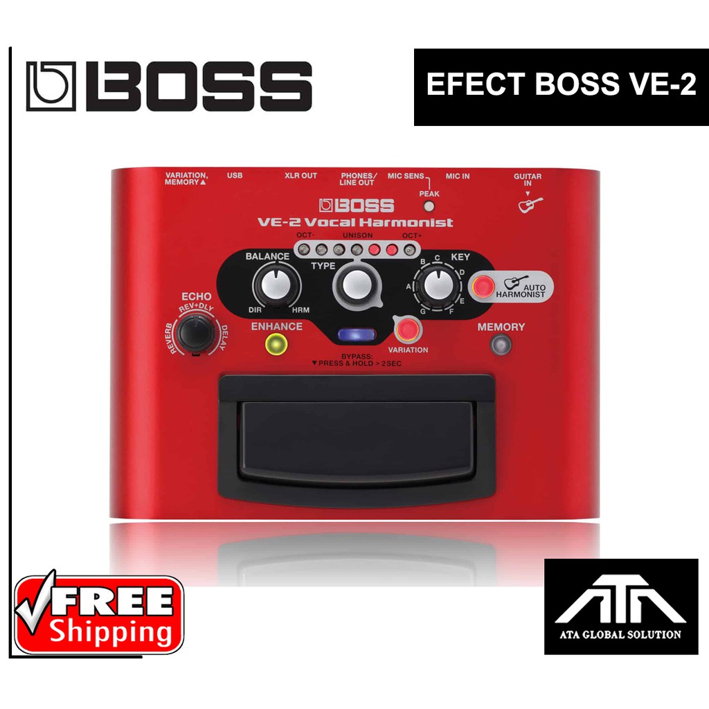 เอฟเฟค Boss VE-2 BOSS® VE-2 เอฟเฟคร้อง เอฟเฟคเสียงร้อง รุ่น Vocal Harmonist