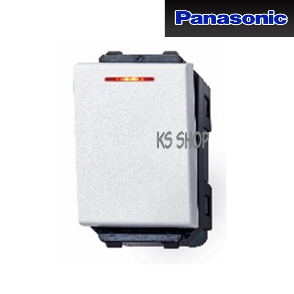 PANASONIC INITIO สวิตซ์หิ่วห้อย 3ทาง (ปิดมีไฟ) WEGN 5572 สีขาว-เทา-ดำ