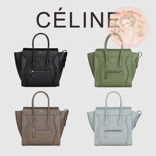 Shopee ราคาต่ำสุด 🔥ของแท้ 100% 🎁Celine Brand New LUGGAGE MICRO Cow Leather Handbag