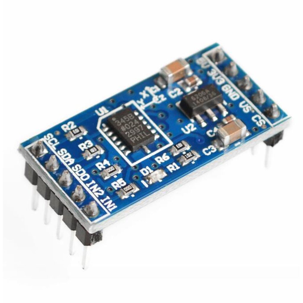 เซนเซอร์วัดความเร่ง การเอียง ADXL345 IIC / SPI digital tilt sensor Accelerometer module ขาบัดกรีแล้ว