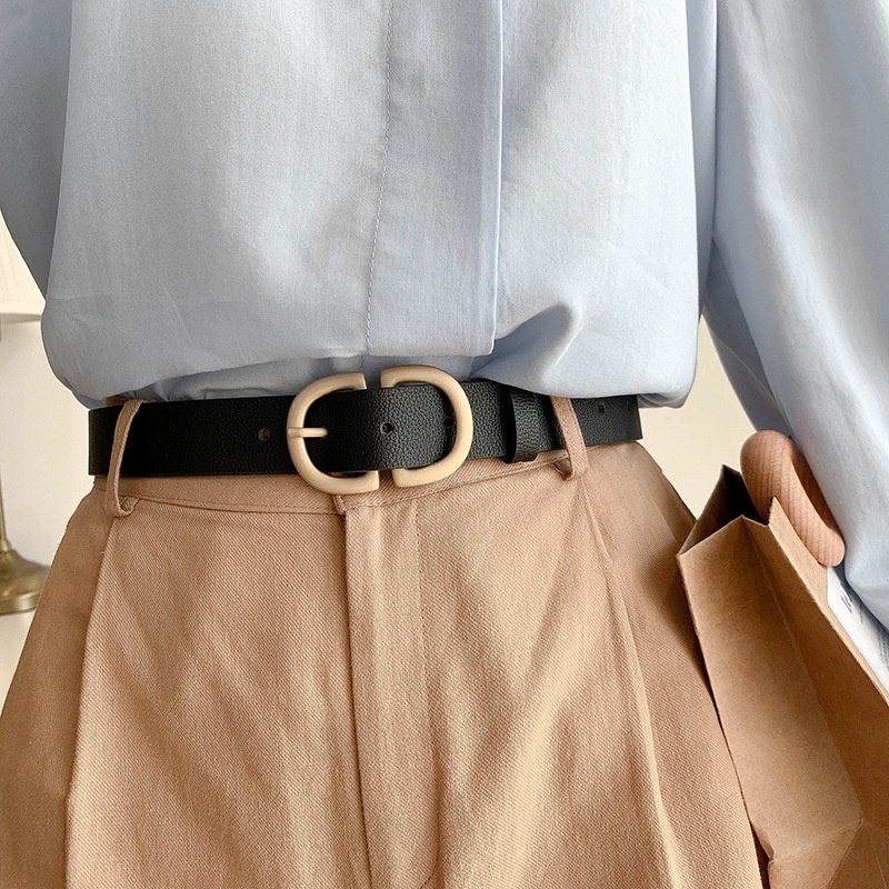 เข็มขัดหนังแฟชั่นสไตล์เรียบง่ายสําหรับผู้หญิง - รูปที่ 5