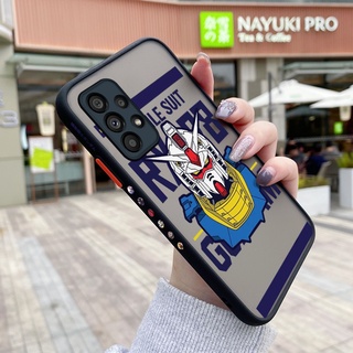 เคสโทรศัพท์มือถือ ซิลิโคนนิ่ม แบบใส ขอบสี่เหลี่ยม ลายกันดั้ม สําหรับ Samsung A53 5G A33 5G A73 5G A13 5G A23 M53 5G M23 5G