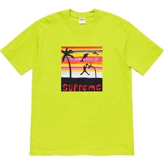 ใหม่พร้อมส่ง ของแท้ Supreme Dunk Tee Bright Green