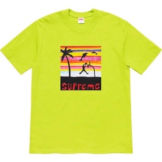 ใหม่พร้อมส่ง ของแท้ Supreme Dunk Tee Bright Green