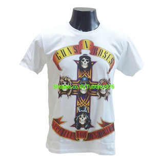 เสื้อยืดโอเวอร์ไซส์เสื้อวง Guns N Roses เสื้อวงดนตรีร็อค เดธเมทัล เสื้อวินเทจ กันส์แอนด์โรสเซส GUN8077S-3XL