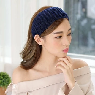 ที่คาดผม ผ้าวูลถัก ลําลอง ให้ความอบอุ่น แฟชั่นฤดูหนาว สําหรับผู้หญิง