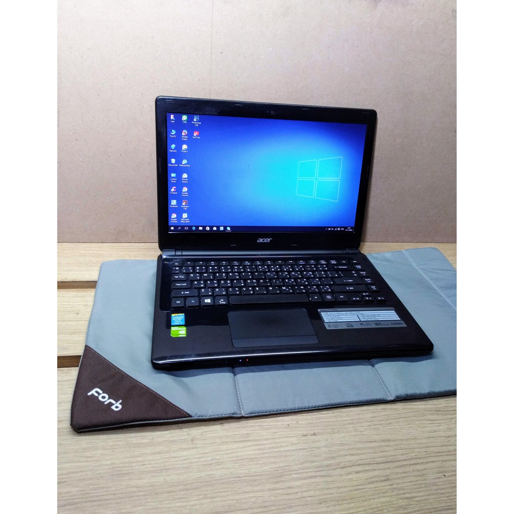 Notebook Acer Aspire E1-472G core i3-4010U การ์ดจอแยก แบตดี ใช้เรียน ใช้ทำงานเขียนแบบ ตัดต่อvdoได้ มือสอง