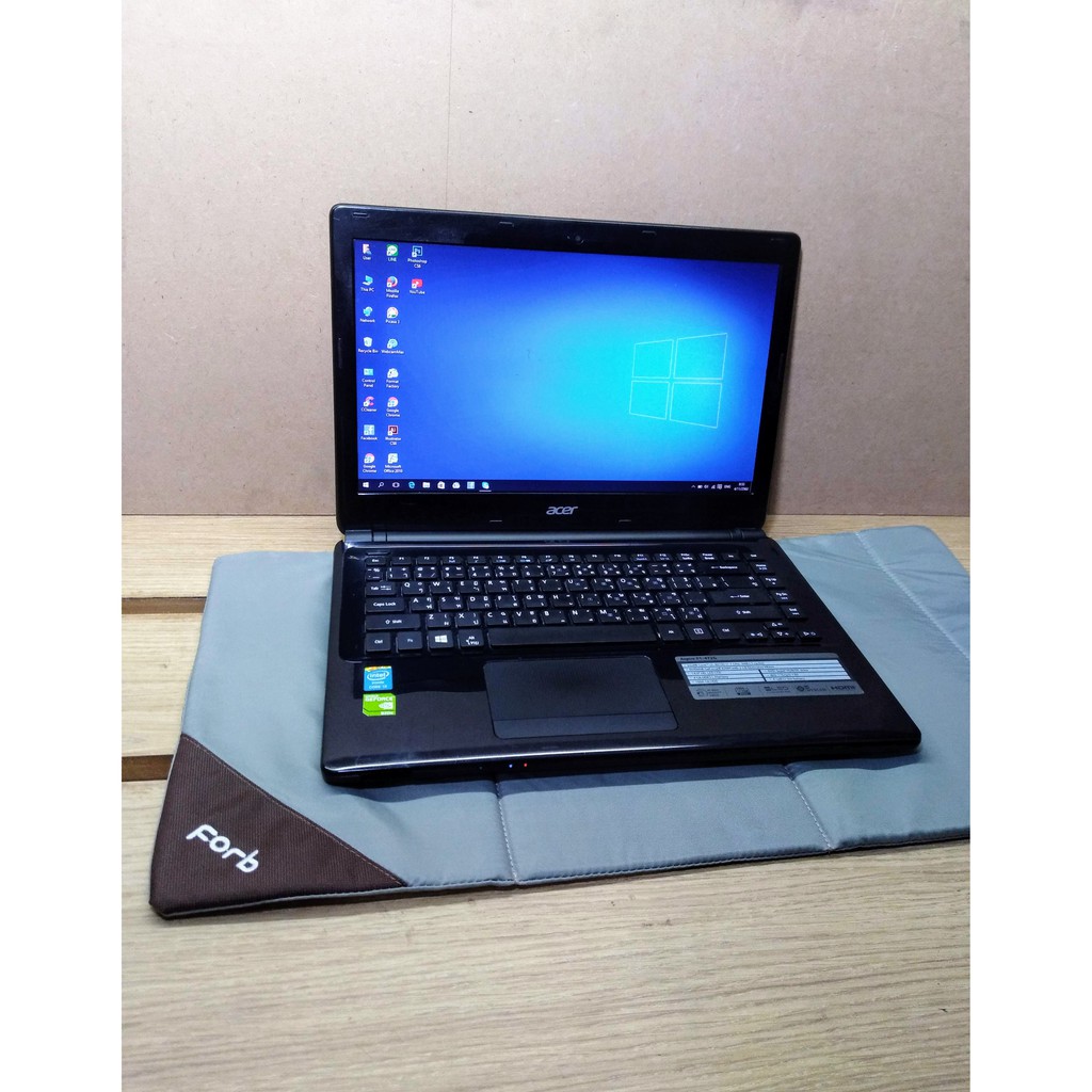 Notebook Acer Aspire E1-472G core i3-4010U การ์ดจอแยก แบตดี ใช้เรียน ใช้ทำงานเขียนแบบ ตัดต่อvdoได้ ม