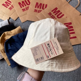 หมวกชาวประมง Muji ฝ้ายบริสุทธิ์ ding ding หมวกครีมกันแดดน่ารัก