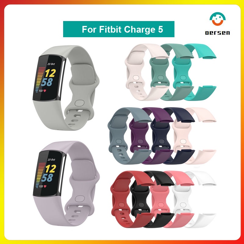 สายนาฬิกากีฬาสําหรับ Fitbit Charge 5 6 สายนาฬิกาสมาร ์ ทวอท ์ ชสายรัดข ้ อมือซิลิโคนระดับพรีเมียมฟิตเนส Tracker