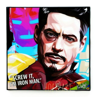 Iron man #6 ไอรอนแมน Avengers รูปภาพ​ติด​ผนัง ​pop​ art Marvel โทนี่ สตาร์ค​ Tony​ Stark กรอบรูป แต่งบ้าน ของขวัญ