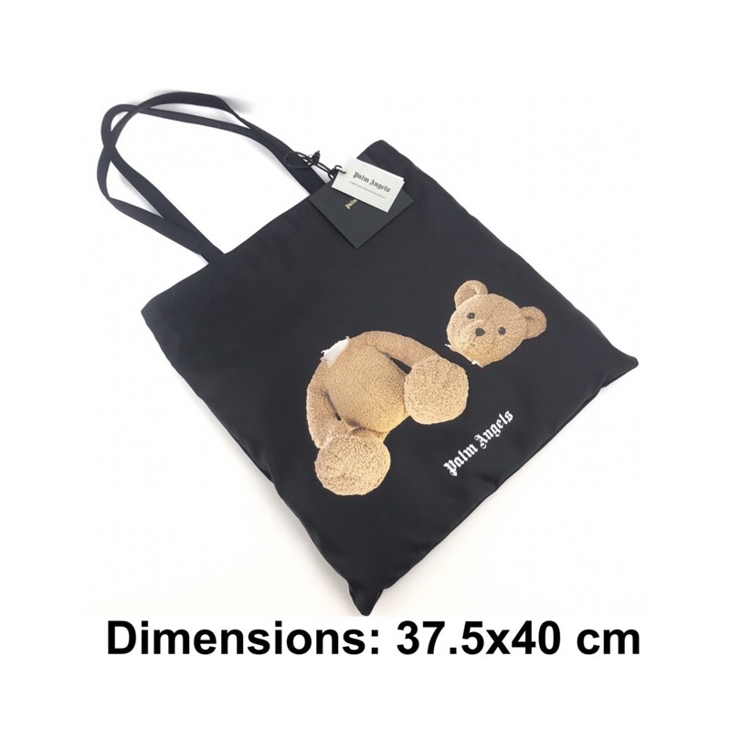 Palm Angels bear shopping tote bag