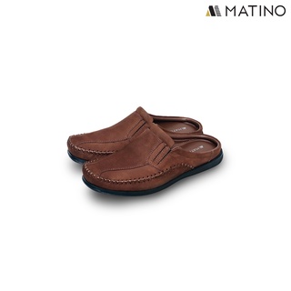 MATINO SHOES รองเท้าชายเปิดส้นหนังแท้ รุ่น MC S 1501BLACK BROWN TORO img 3