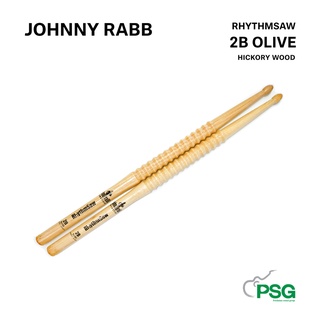 JOHNNY RABB RHYTHMSAW 2B OLIVE HICKORY WOOD 100% ( ไม้กลอง )