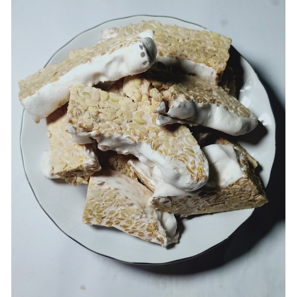 ชุดสำเร็จ เทมเป้ ถั่วเหลืองซีก+หัวเชื้อนำเทมเป้นำเข้าจากอินโดนิเซีย 40 กรัม *พร้อมสูตรการทำ*