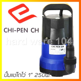 ปั้มแช่ไดโว่ 1" 250w CHIPEN submersible pump GP250 เสื้อพลาสติก น้ำหนักเบา